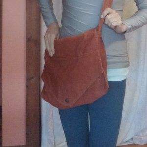 orange Levi's corduroy satchel